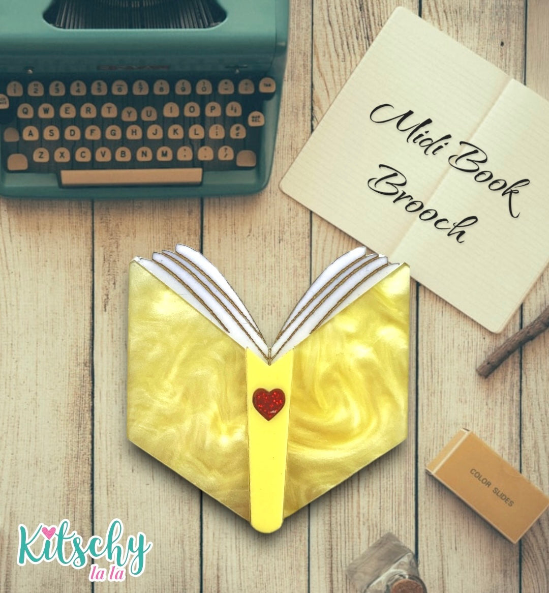 Midi Book Brooch