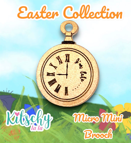 Pocket Watch Micro Mini Brooch