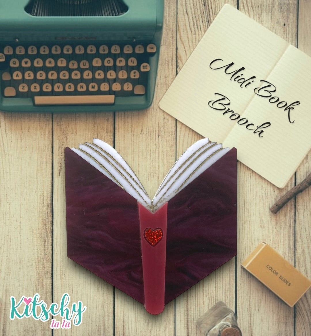 Midi Book Brooch