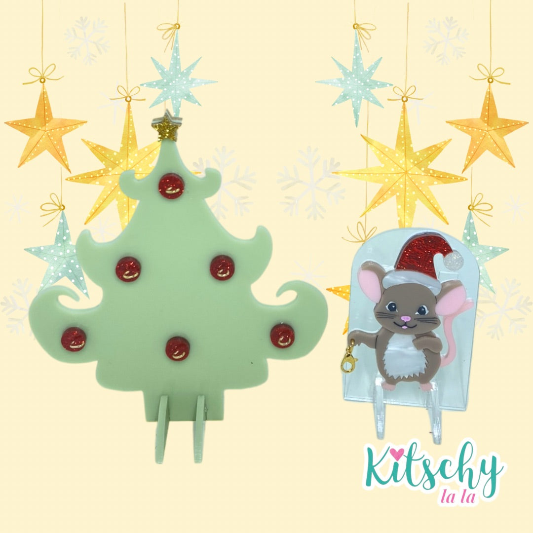 12 Days of Kitschmas Advent Tree and Brooch