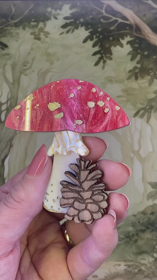 PRE ORDER Toadstool Brooch