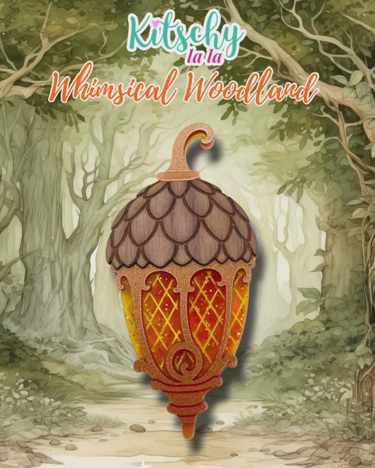 PRE ORDER Acorn Lantern Brooch